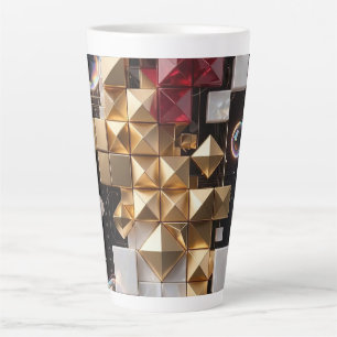 Futuristische Weihnachts-Mosaik-Säule 3D Milchtasse