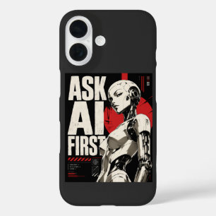 Futuristischer AI-Roboter-Humanoid-Tech-Design iPhone 16 Hülle