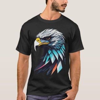 Futuristischer American Eagle Basic Dark T - Shirt
