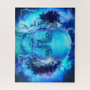 Futuristischer Android Robot Puzzle