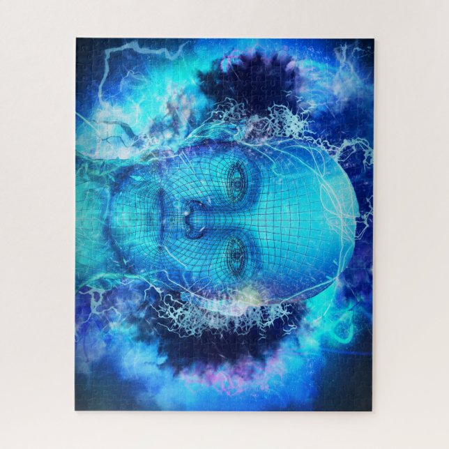 Futuristischer Android Robot Puzzle (Vertikal)