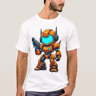 Futuristischer Astronaut erforscht eine außerirdis T-Shirt