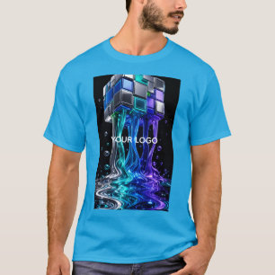 Futuristischer Chrom-Puzzlewürfel T-Shirt