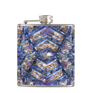Futuristischer Chrystal X7-12 Wrapped Flask Flachmann
