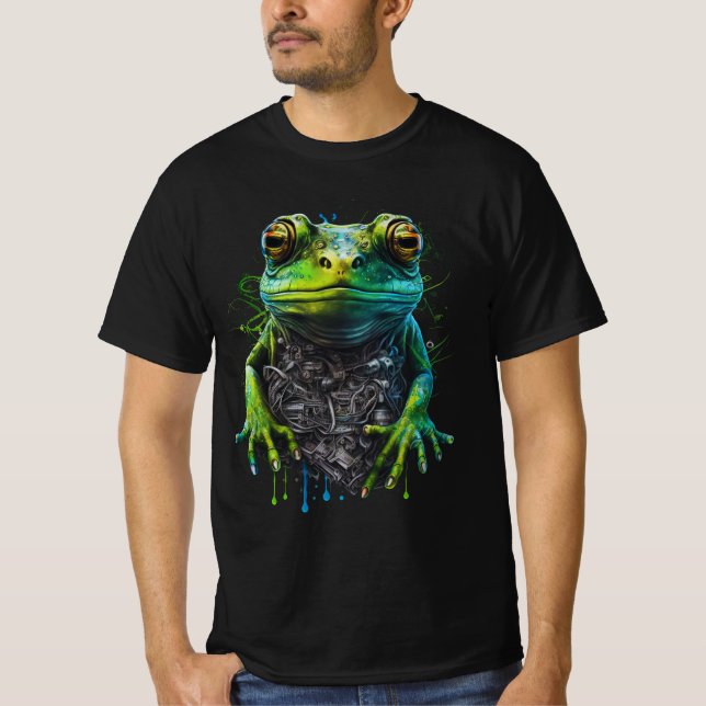 Futuristischer Cooler Frog T - Shirt - Ein Hop in  (Vorderseite)