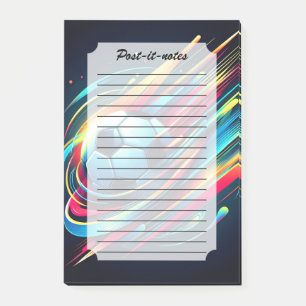 Futuristischer Cyber-Fußball-Speed-Sport Post-it Klebezettel