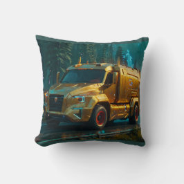 Futuristischer Cyber-Lkw ab 2076 Kissen
