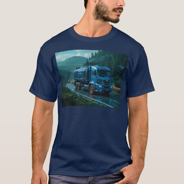 Futuristischer Cyber-Lkw ab 2077 T-Shirt (Vorderseite)