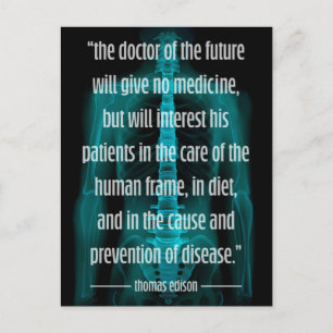 Futuristischer Doktor der zukünftigen Chiropraktis Postkarte