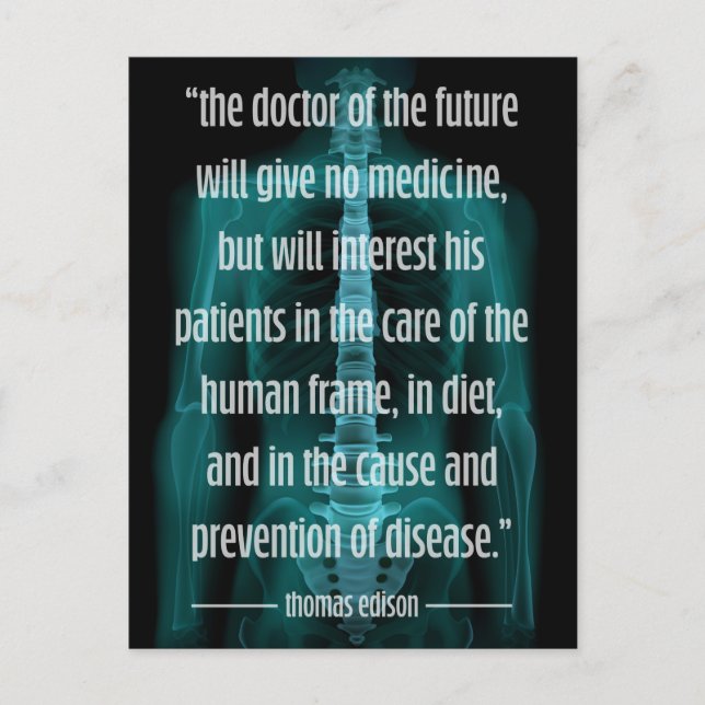 Futuristischer Doktor der zukünftigen Chiropraktis Postkarte (Vorderseite)