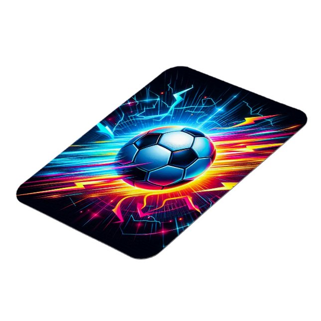 Futuristischer elektrischer Fußball Blitz Magnet (Linke Seite)