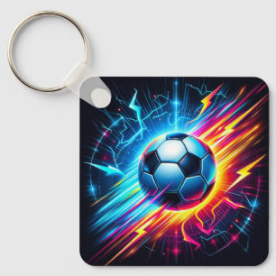 Futuristischer elektrischer Fußball Blitz Schlüsselanhänger