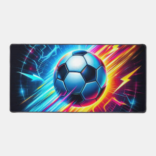Futuristischer elektrischer Fußball Blitz Schreibtischunterlage