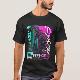 Futuristischer Fehler bei Cyberpunk-Streetwear T-Shirt