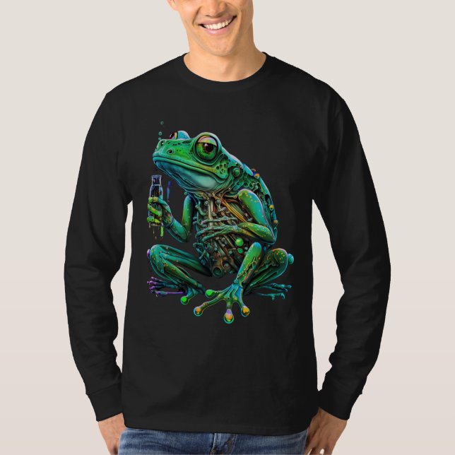 Futuristischer Frosch-T - Shirt - Ein Hop in die Z (Vorderseite)