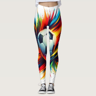 Futuristischer Fußball Splash Soccer Ball Abstract Leggings