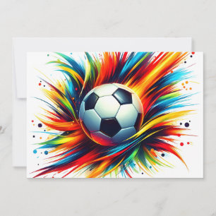 Futuristischer Fußball Splash Soccer Ball Abstrakt Ankündigung