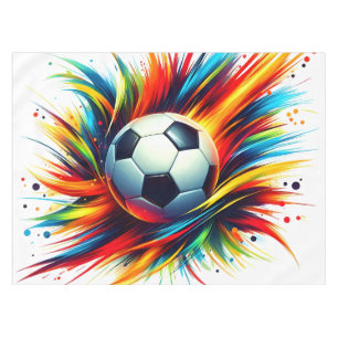 Futuristischer Fußball Splash Soccer Ball Abstrakt Tischdecke
