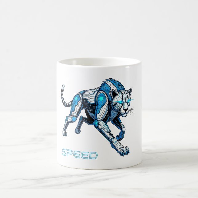 Futuristischer Gepard Kaffeetasse (Mittel)