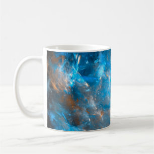 Futuristischer Hintergrund für den Raum, abstrakt, Kaffeetasse