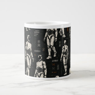 Futuristischer humanoide Roboter KI-Android-Sci- Jumbo-Tasse