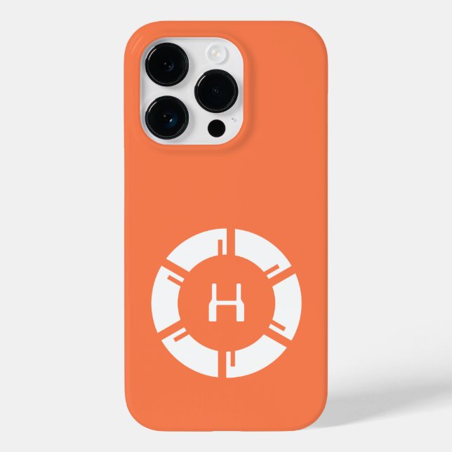 Futuristischer Kreis mit SCI-Fi Monogramm Orange Case-Mate iPhone Hülle (Rückseite)