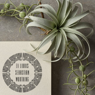 Futuristischer Labyrinth-Stempel mit individuellem Permastempel