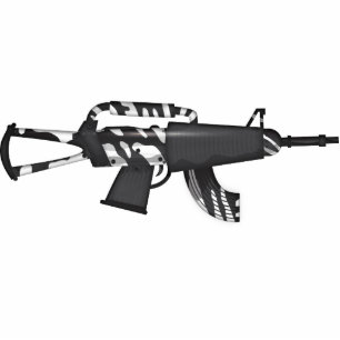 Futuristischer Maschinengewehr Fotoskulptur Magnet