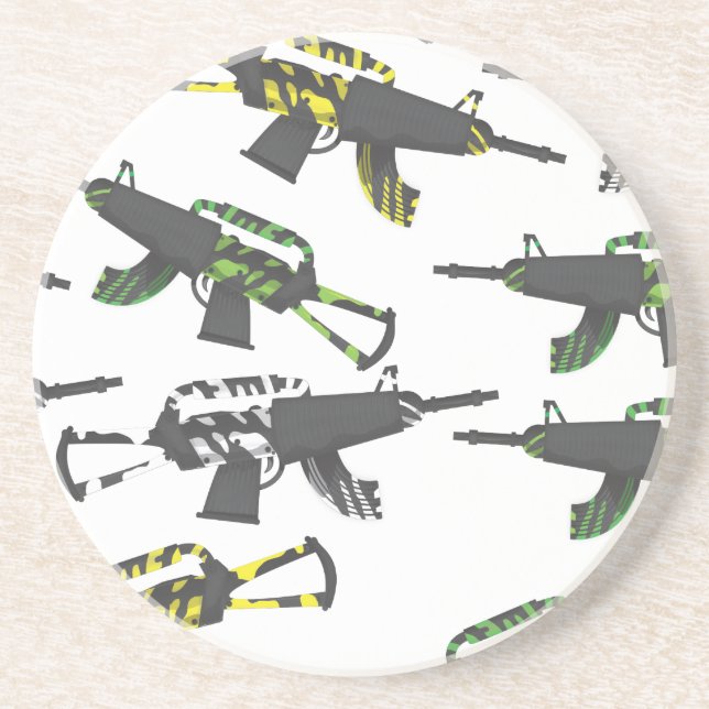 Futuristischer Maschinengewehr Getränkeuntersetzer (Vorne)