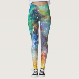 Futuristischer Raum, nebeliger Hintergrund. Leggings