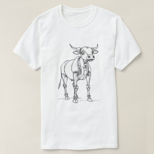 Futuristischer Robot Cow T - Shirt