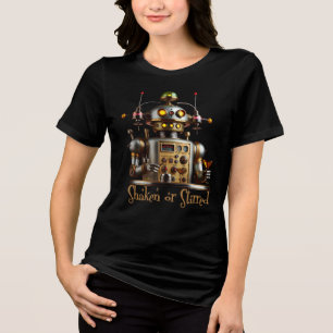 Futuristischer Roboter Barkeeper "Geschüttelt oder Tri-Blend Shirt
