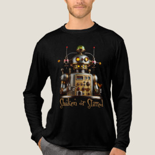 Futuristischer Roboter-Barkeeper "Geschüttelt oder Tri-Blend Shirt