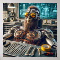 Futuristischer Roboter-Ingenieur