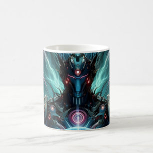 Futuristischer Roboter Kosmischer Kern Cyberpunk Kaffeetasse