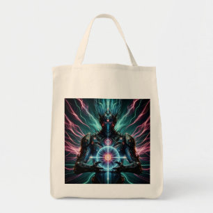 Futuristischer Roboter Kosmischer Kern Cyberpunk Tragetasche