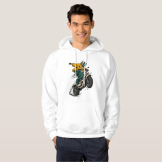Futuristischer Rollerfahrer Streetwear – Cyberpunk Hoodie