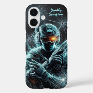 Futuristischer taktischer Soldat Gamer iPhone 16 Hülle