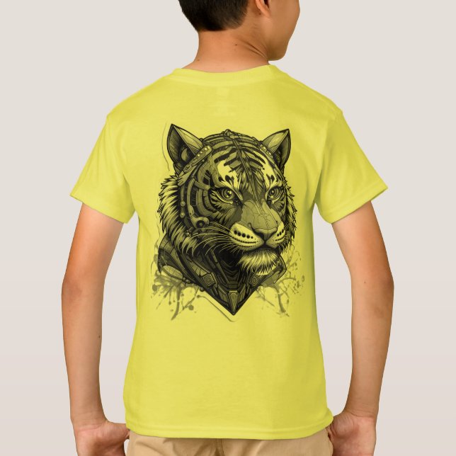Futuristischer Tiger T-Shirt (Rückseite)