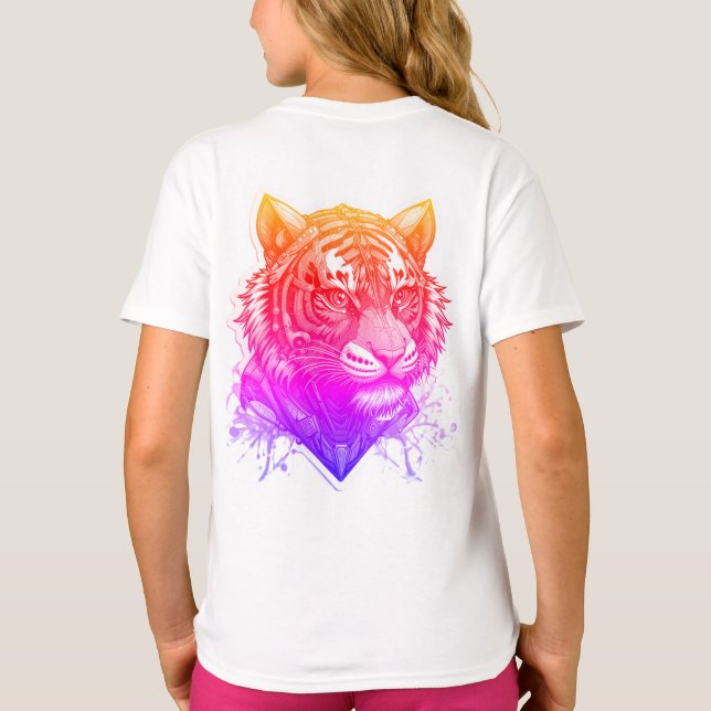 Futuristischer Tiger T-Shirt (Rückseite)