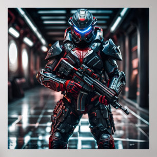 Futuristischer Trooper Poster