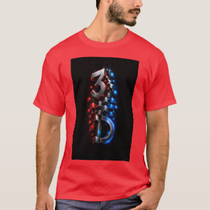 Futuristisches 3D-geometrisches Cube-Design-T-Shir T-Shirt