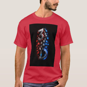 Futuristisches 3D-geometrisches Cube-Design-T-Shir T-Shirt