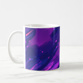 🎨 Futuristisches abstraktes lila und blaues Muste Kaffeetasse