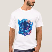 Futuristisches Astronauten-Tech-T-Shirt für Männer