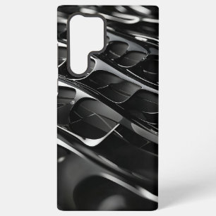 Futuristisches Black Gloss Abstrakt 3D Design Samsung Galaxy Hülle