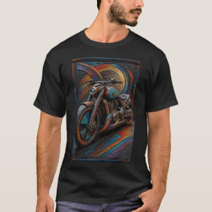 Futuristisches Custom-Motorrad – 3D-Mikro-Mosaik  T-Shirt