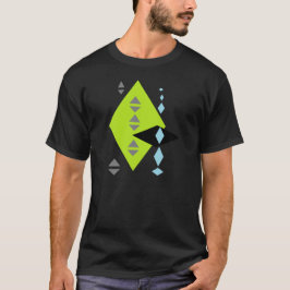 Futuristisches Diamant Print-T-Shirt T-Shirt