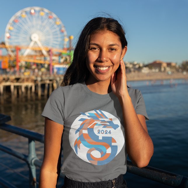 Futuristisches DrachenEmblem - Chinesisches Neujah T-Shirt (Von Creator hochgeladen)