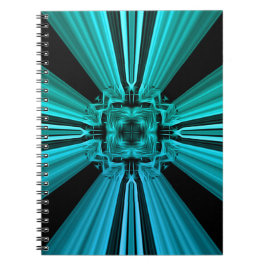 Futuristisches elektrisches Plasma-Fraktaldesign Notizblock